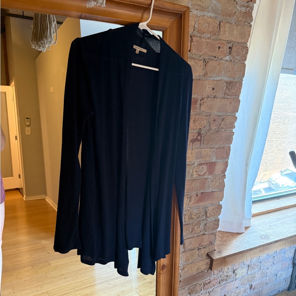 Navy Open Front Cardigan